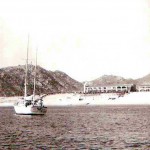 View of Hotel Hacienda Beach Resort from Cabo San Lucas Bay in 1966. Source: Three friends of Bette Sutherin.