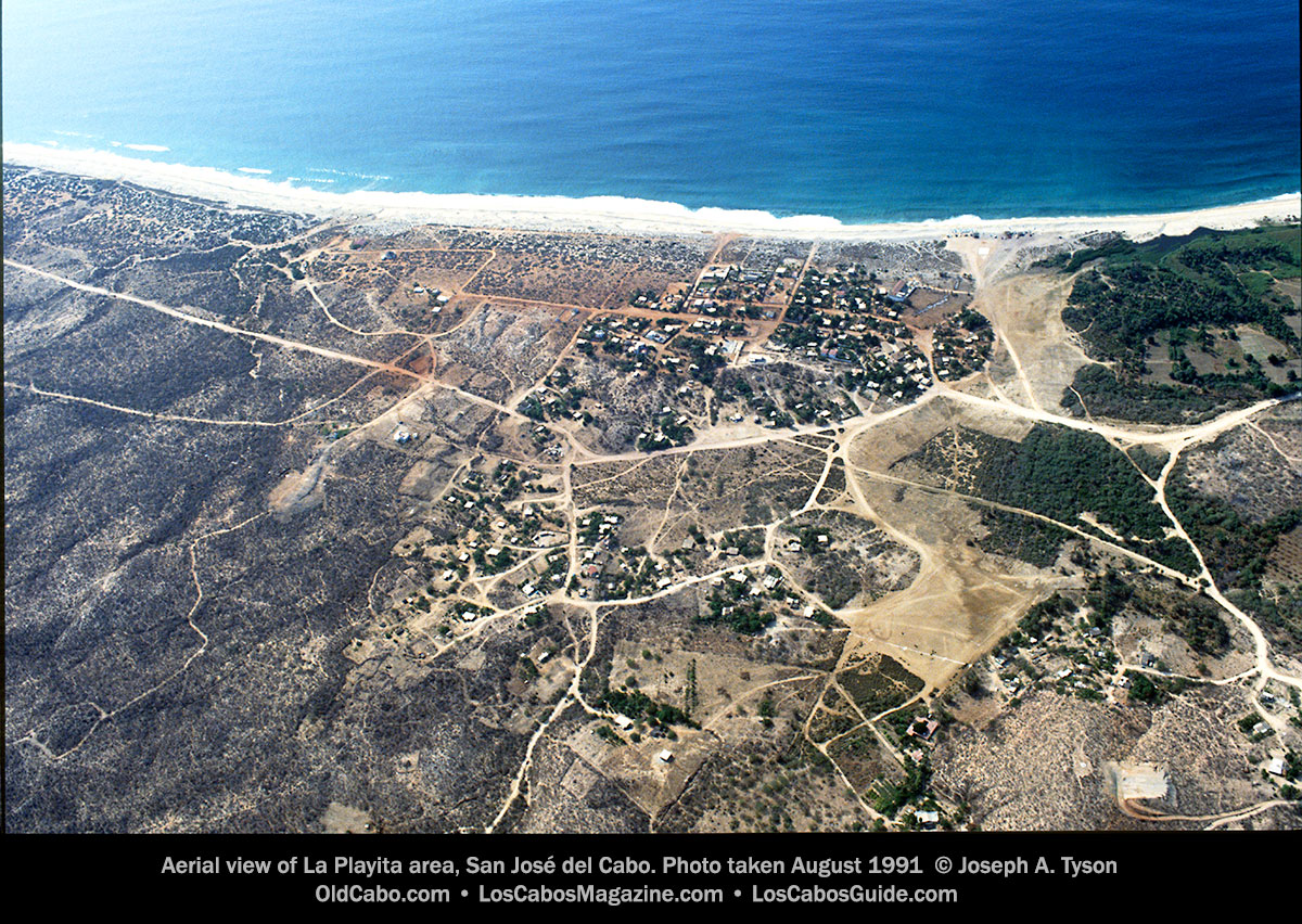 Aerial view of La Playita area, San José del Cabo. Photo taken August 1991 © Joseph A. Tyson