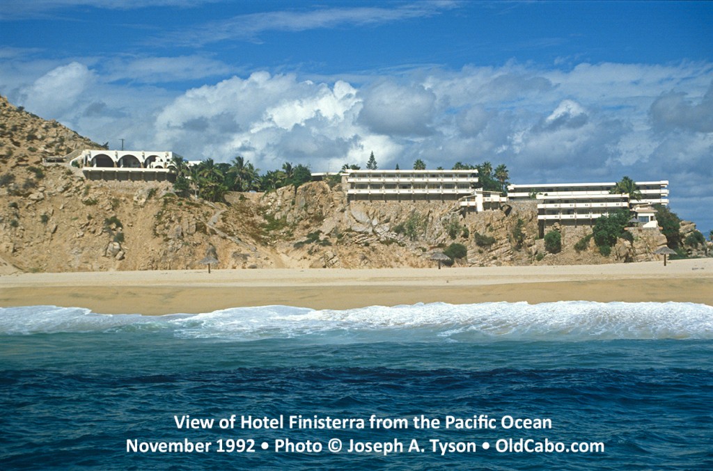 View of Hotel Finisterra, Cabo San Lucas, from the Pacific Ocean. Photo November 1999 © Joseph A. Tyson.