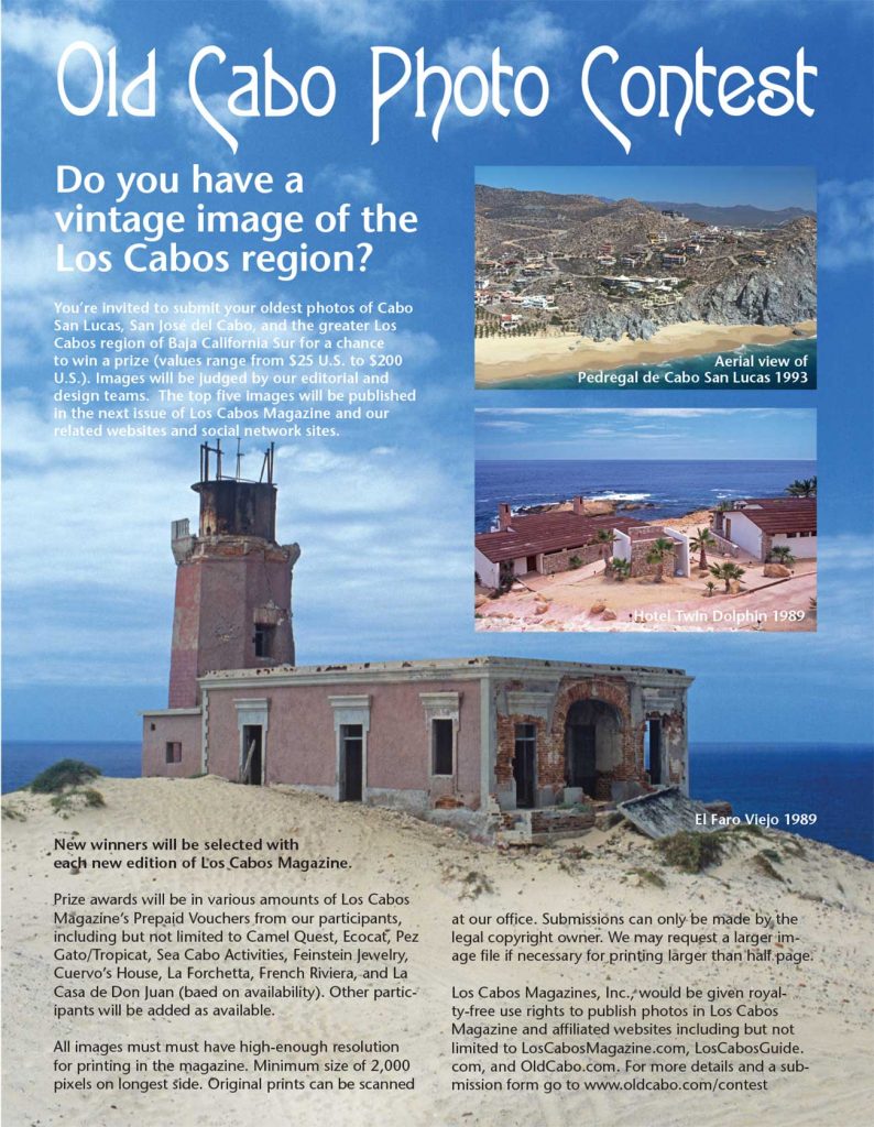 Old Cabo Photo Contest with Los Cabos Magazine.