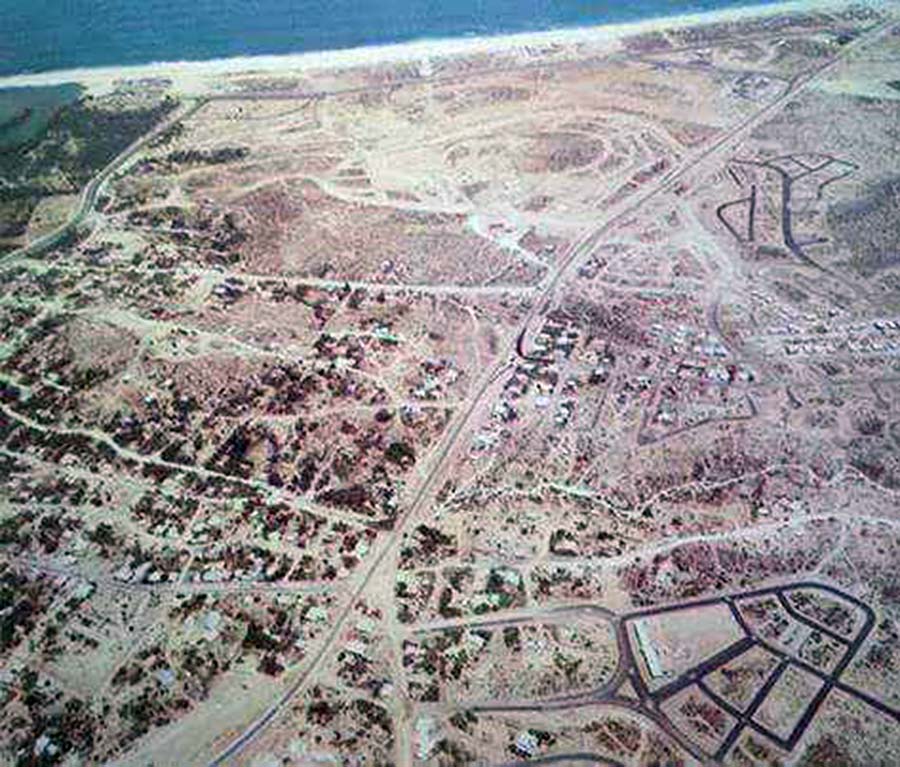 Aerial view of San Jose del Cabo in late 1970s